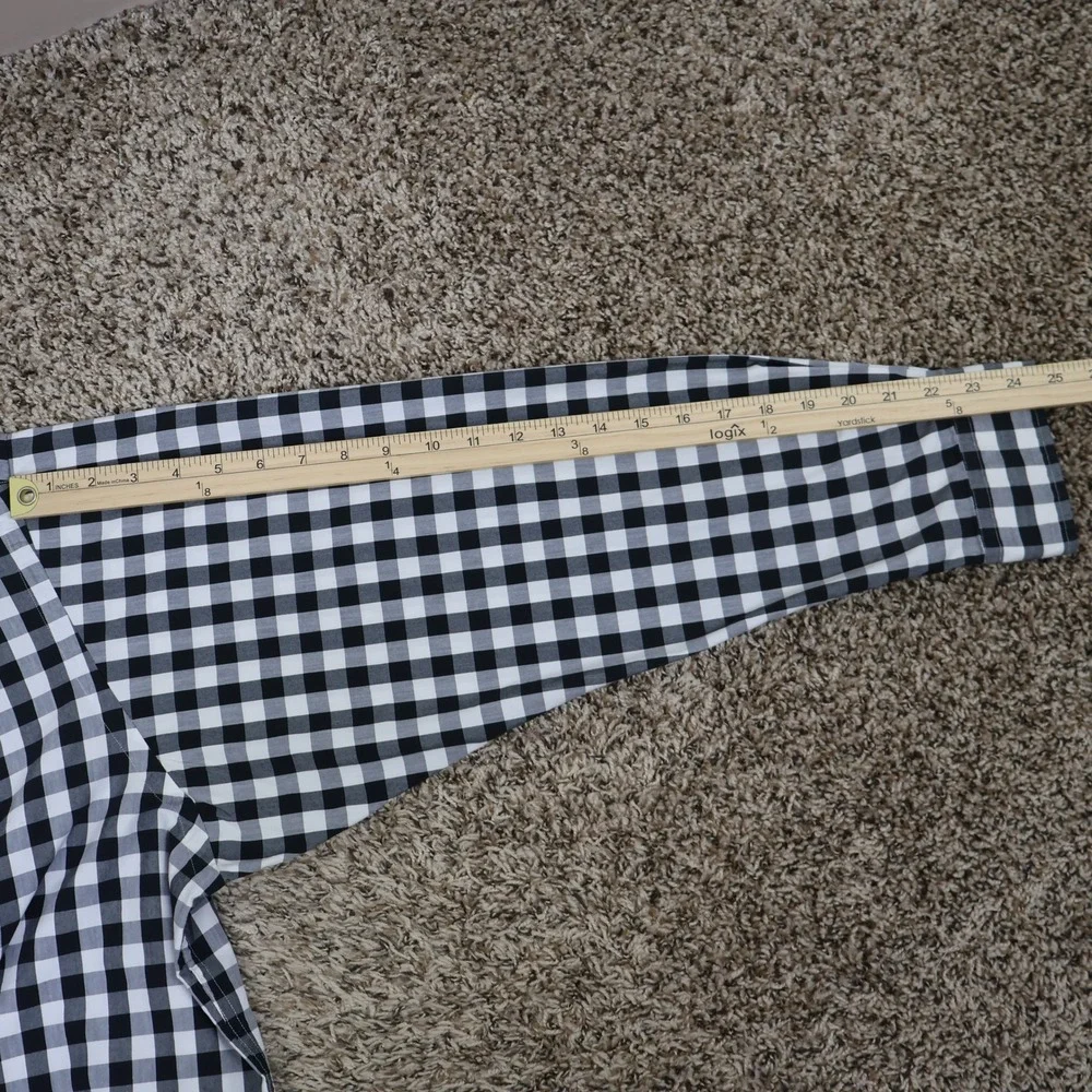 Vintage‎ Polo Golf Ralph Lauren Gingham Check Button Down XXL Preppy Black White